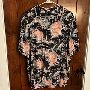 all saints XXL Medan shirt jet black